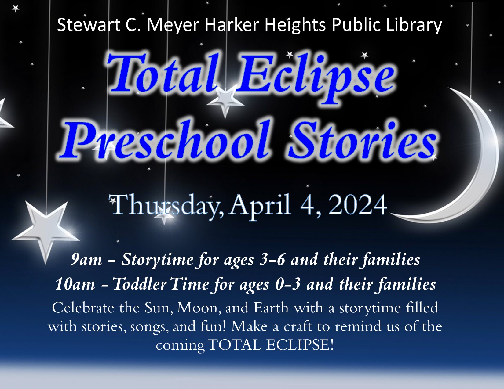 Eclipse Sun Moon and Stars storytime